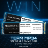 PC Case Gear is giving away 2 x Team MP34 512GB M.2 NVME SSDs