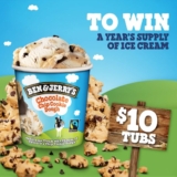 Pizza Hut Ben & Jerry Competition: Win 1 of 5 prizes of a year’s supply of Ben & Jerrys
