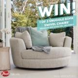 Win 1 of 2 Snuggle Sofa swivel chairs worth $2598 from Plush
