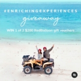 Enriching Experiences Giveaway: Win 1 of 2 $200 RedBalloon gift vouchers