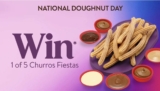 Win 1 of 5 Churros Fiestas to celebrate National Doughnut Day