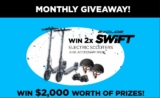 Scooter Hut Giveaway: Win 2x e-Glide Electric Scooters and an accessory pack