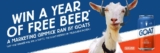 Mountain Goat Lager Competition: Win 1 of 3 prizes of free beer for a year valued at $1,560 at goatlager.com.au/yearofbeer