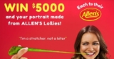 Nova 100 Allen’s Competition: Win $5000 And Your Portrait Made From Allen’s Lollies
