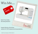 Sew Much Easier Competition: Win a Janome DC2150 sewing machine