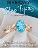 Win a blue topaz and diamond ring worth $499 from Shiels