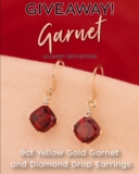Win a pair of garnet and diamond earrings worth $399 from Shiels Jewellers