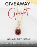 Win a garnet pendant worth $399 from Shiels Jewellers