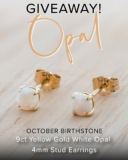 Shiels Jewellers Giveaway: Win a pair of white opal stud earrings worth $299