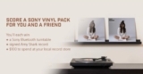 Sony Turntable Competition: Win a vinyl prize pack for you and a friend