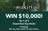 Chemist Warehouse Sukin Competition: Win $10,000 or 1 of 5 Good Hair Day Packs