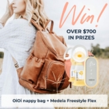 Win an OiOi backpack nappy bag and Medela Freestyle Flex breast pump, worth over $700 together