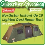 Tentworld September Giveaway: Win a Coleman Northstar Instant-Up 10 Lighted Darkroom Tent worth $1499