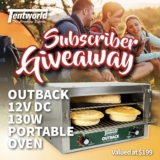 Tentworld February 2023 Competition: Win an Outback 12v Portable Oven