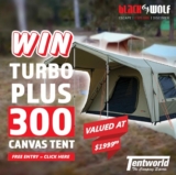 Tentworld Giveaway: Win a BlackWolf Turbo Plus 300, 8 Person Canvas Tent valued at $1999