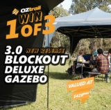 Tentworld March 2022 Giveaway: Win 1 of 3 Oztrail Deluxe 3.0M Blockout Gazebos