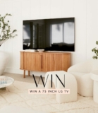 Win a 75 inch LG TV thanks to Three Birds Renovations