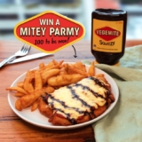 Vegemite Australian Open Competition: Win 1 of 100 Schnitz vouchers for a MITEY Parmy & chips