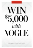 Vogue Daily Digest Giveaway: Win $5,000