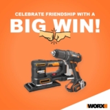 WORX Competition: Win a SANDECK 3-1 multi sander kit + a 20V 13mm Drill Driver Skin for you and a mate