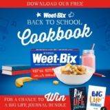 Weet-Bix Back to School Cookbook Promotion: Win 1 of 20 Big Life Journal bundles