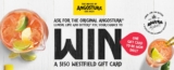 Win with Angostura Competition: Win Westfield Gift Cards valued at $150 every day at winwithangostura.com.au