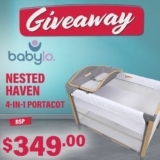 Babyco Giveaway: Win a Nested Haven 4-in-1 Portacot valued at $349
