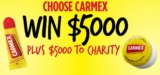 Carmex Competition 2019: Win $5000 for yourself and $5000 for Charity at carmex.com.au/win