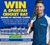 Chemist Warehouse Wagner Vitamins Competition: Win 1 of 50 Spartan Cricket Bats signed by Michael Clarke
