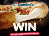 Domino’s Cheesy Moments Competition: Win 1 of 5 prizes of a year’s worth of Domino’s