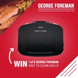 JB Hi-Fi Competition: Win 1 of 2 George Foreman Easy to Clean Grills