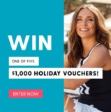 Win 1 of 5 $1,000 My Holiday Vouchers