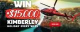 Golden Circle Get Out Glamp Out Promotion: Win a $15,000 Kimberley Holiday every week at getoutglampout.com.au