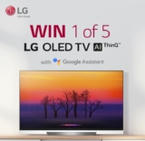 LG Australia Competition: Win 1 of 5 65” C8 OLED AI ThinQ LG TVs with the Google Assistant