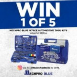 Repco Competition: Win 1 of 5 Mechpro Blue 147pce Automotive Tool Kits valued at $299
