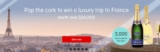 Qantas Wine Competition: Win a luxury trip to France worth over $24,000 at qantas.com/wine