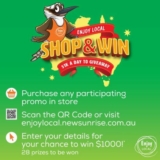 Sunrise Shop & Win Promotion 2021: Win a share of $28,000 at enjoylocal.newsunrise.com.au